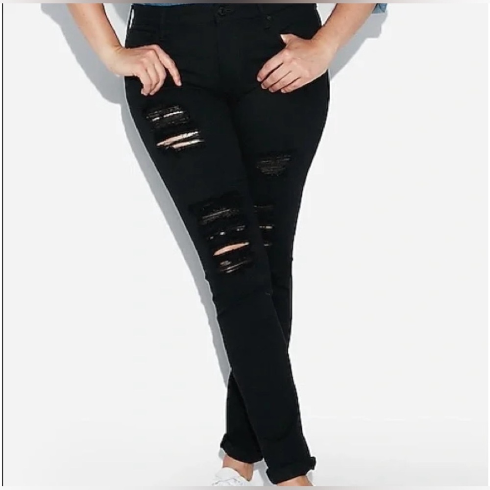 Express Black Distressed Women Jeans size 8